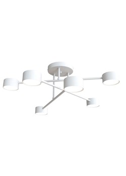 Biała nowoczesna lampa sufitowa - D135-Evex ze sklepu Edinos.pl w kategorii Lampy sufitowe - zdjęcie 174095937