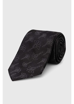 Joop! krawat jedwabny kolor czarny 30042673 ze sklepu ANSWEAR.com w kategorii Krawaty - zdjęcie 174095996