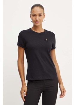 Twinset t-shirt bawełniany damski kolor czarny 242TP2502 ze sklepu ANSWEAR.com w kategorii Bluzki damskie - zdjęcie 174096448