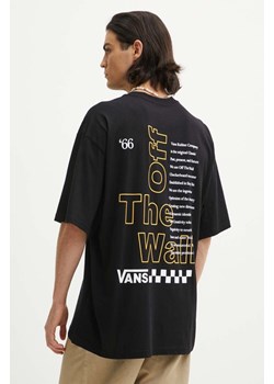 Vans t-shirt bawełniany męski kolor czarny z nadrukiem VN000HFTBLK1 ze sklepu ANSWEAR.com w kategorii T-shirty męskie - zdjęcie 174096478