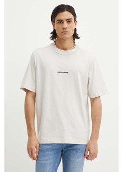 Abercrombie &amp; Fitch t-shirt bawełniany męski kolor szary z aplikacją KI123-1036 ze sklepu ANSWEAR.com w kategorii T-shirty męskie - zdjęcie 174096498