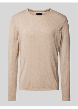 Sweter z dzianiny z okrągłym dekoltem ze sklepu Peek&Cloppenburg  w kategorii Swetry męskie - zdjęcie 174096708