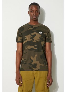 Alpha Industries t-shirt bawełniany Backprint T Camo kolor zielony wzorzysty 128507C.239-ZIELONY ze sklepu PRM w kategorii T-shirty męskie - zdjęcie 174097868