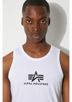 Alpha Industries t-shirt bawełniany kolor biały 126566.09-BIALY ze sklepu PRM w kategorii T-shirty męskie - zdjęcie 174097906