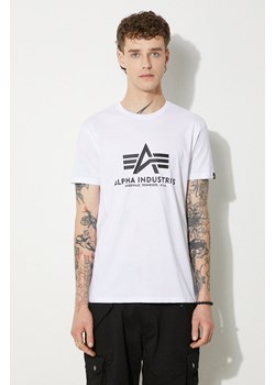 Alpha Industries t-shirt bawełniany Basic T-Shirt kolor biały z nadrukiem 100501.09 ze sklepu PRM w kategorii T-shirty męskie - zdjęcie 174098216