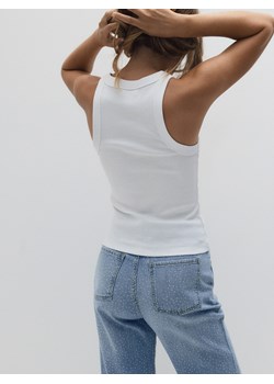 Reserved - Bawełniany top - biały ze sklepu Reserved w kategorii Bluzki damskie - zdjęcie 174099459