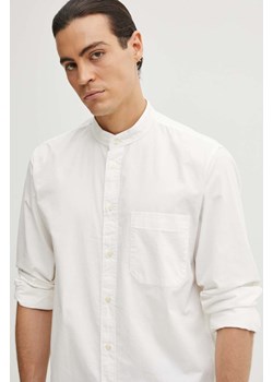 Marc O&apos;Polo koszula bawełniana DENIM męska kolor biały regular ze stójką 5000000295 ze sklepu ANSWEAR.com w kategorii Koszule męskie - zdjęcie 174101226