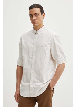 Levi&apos;s koszula bawełniana męska kolor biały relaxed z kołnierzykiem button-down ze sklepu ANSWEAR.com w kategorii Koszule męskie - zdjęcie 174101506