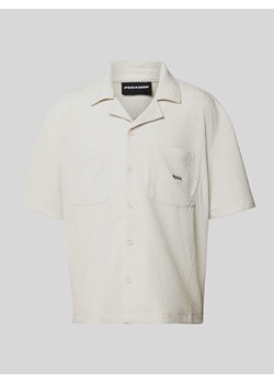 Koszula casualowa o pudełkowym kroju z fakturowanym wzorem model ‘WYTON’ ze sklepu Peek&Cloppenburg  w kategorii Koszule męskie - zdjęcie 174101776