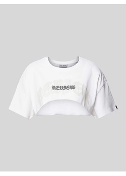 T-shirt krótki z nadrukiem z logo ze sklepu Peek&Cloppenburg  w kategorii Bluzki damskie - zdjęcie 174101848