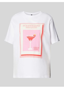 T-shirt z nadrukowanym motywem ze sklepu Peek&Cloppenburg  w kategorii Bluzki damskie - zdjęcie 174102045