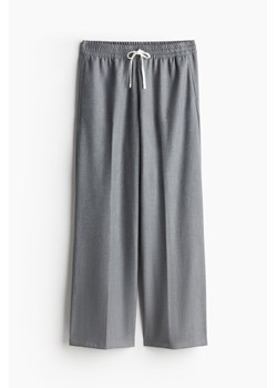H & M - Szerokie spodnie bez zapięcia - Szary ze sklepu H&M w kategorii Spodnie damskie - zdjęcie 174102386