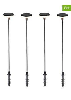 lumisky Lampy zewnętrzne LED (4 szt.) w kolorze czarnym - Ø 9,6 x wys. 76,2 cm ze sklepu Limango Polska w kategorii Oświetlenie ogrodowe - zdjęcie 174102667