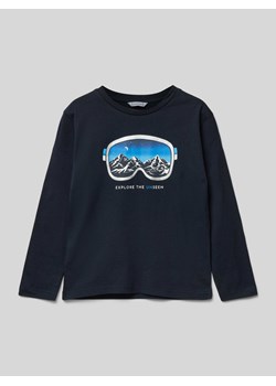 Bluzka z długim rękawem z nadrukowanym motywem ze sklepu Peek&Cloppenburg  w kategorii T-shirty chłopięce - zdjęcie 174108949