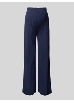 Spodnie materiałowe ciążowe z szeroką nogawką i efektem prążkowania model ‘LUCY’ ze sklepu Peek&Cloppenburg  w kategorii Spodnie ciążowe - zdjęcie 174109167