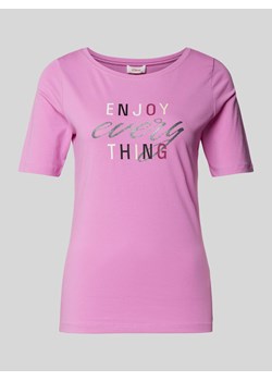 T-shirt z nadrukiem z napisem model ‘Enjoy’ ze sklepu Peek&Cloppenburg  w kategorii Bluzki damskie - zdjęcie 174109308