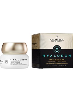 PURE MINERAL Krem nawilżający &quot;Hyaluron Moisturizing&quot; - SPF 15 - 50 ml ze sklepu Limango Polska w kategorii Kremy do twarzy - zdjęcie 174109439