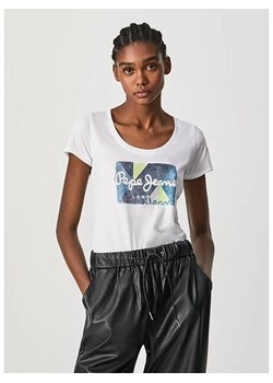 Pepe Jeans FOOTWEAR Koszulka w kolorze białym ze sklepu Limango Polska w kategorii Bluzki damskie - zdjęcie 174110018