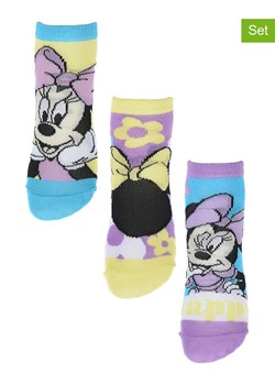 Disney Minnie Mouse Skarpety (3 pary) &quot;Minnie&quot; w różnych kolorach ze sklepu Limango Polska w kategorii Skarpetki dziecięce - zdjęcie 174110639