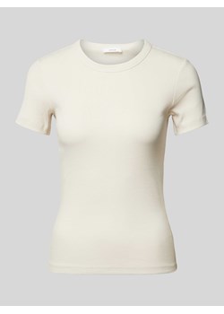 T-shirt z prążkowaniem model ‘Samuna’ ze sklepu Peek&Cloppenburg  w kategorii Bluzki damskie - zdjęcie 174113138
