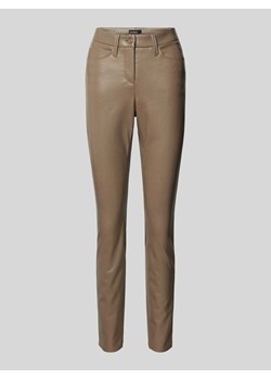 Spodnie o kroju slim fit z imitacji skóry model ‘RAY’ ze sklepu Peek&Cloppenburg  w kategorii Spodnie damskie - zdjęcie 174113399