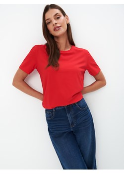 Mohito - Czerwony t-shirt - czerwony ze sklepu Mohito w kategorii Bluzki damskie - zdjęcie 174114025
