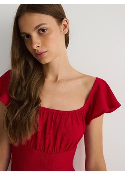 Reserved - Sukienka mini z falbanami - czerwony ze sklepu Reserved w kategorii Sukienki - zdjęcie 174114558