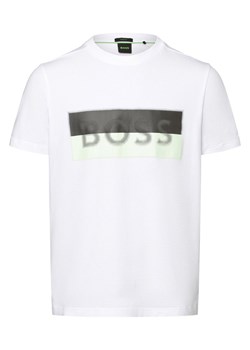 BOSS Green Koszulka męska - Tee 9 Mężczyźni Bawełna biały nadruk ze sklepu vangraaf w kategorii T-shirty męskie - zdjęcie 174114718