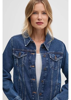 Pepe Jeans kurtka jeansowa REGULAR JACKET damska kolor granatowy przejściowa PL402432CT9 ze sklepu ANSWEAR.com w kategorii Kurtki damskie - zdjęcie 174115998