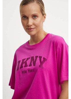 Dkny t-shirt bawełniany damski kolor różowy DP4T9812 ze sklepu ANSWEAR.com w kategorii Bluzki damskie - zdjęcie 174116108