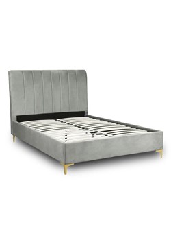 Szare nowoczesne łóżko tapicerowane 140x200 - Adio ze sklepu Edinos.pl w kategorii Łóżka i materace - zdjęcie 174116407
