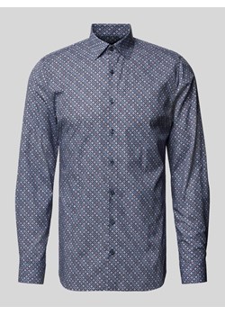 Koszula casualowa o kroju slim fit z drobnym wzorem na całej powierzchni ze sklepu Peek&Cloppenburg  w kategorii Koszule męskie - zdjęcie 174116837