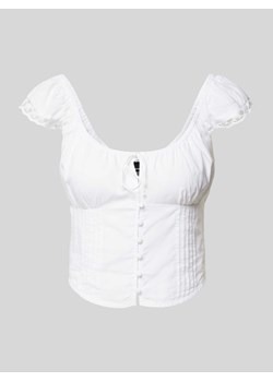 Top bluzkowy z koronkowym obszyciem ze sklepu Peek&Cloppenburg  w kategorii Bluzki damskie - zdjęcie 174116945