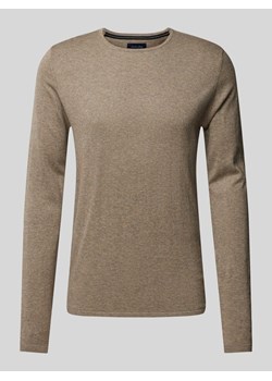 Sweter z dzianiny z okrągłym dekoltem ze sklepu Peek&Cloppenburg  w kategorii Swetry męskie - zdjęcie 174117317