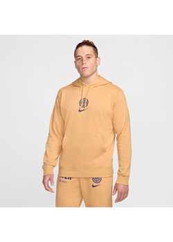 Męska bluza piłkarska z kapturem z dzianiny dresowej Nike Inter Mediolan Club (wersja domowa) - Brązowy ze sklepu Nike poland w kategorii Bluzy męskie - zdjęcie 174117837