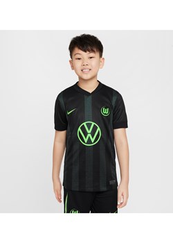 Koszulka piłkarska dla dużych dzieci Nike Dri-FIT VfL Wolfsburg Stadium 2024/25 (wersja wyjazdowa) (replika) - Czerń ze sklepu Nike poland w kategorii T-shirty chłopięce - zdjęcie 174117868