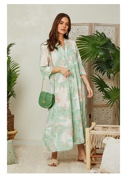 L&apos;armoire de Suzette Sukienka w kolorze zielono-kremowym ze sklepu Limango Polska w kategorii Sukienki - zdjęcie 174118265