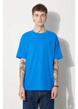 New Balance t-shirt bawełniany MT41533BUL męski kolor niebieski gładki ze sklepu PRM w kategorii T-shirty męskie - zdjęcie 174119028