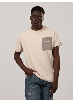 Pepe Jeans FOOTWEAR Koszulka w kolorze jasnoszaro-kremowym ze sklepu Limango Polska w kategorii T-shirty męskie - zdjęcie 174119355