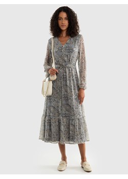 Sukienka damska midi ze wzorem paisley niebieska Gabriela 401 ze sklepu Big Star w kategorii Sukienki - zdjęcie 174119756