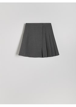 Reserved - Spódnica mini z plisami - szary ze sklepu Reserved w kategorii Spódnice - zdjęcie 174120446