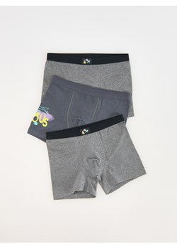 Reserved - Bokserki 3 pack - ciemnoszary ze sklepu Reserved w kategorii Majtki dziecięce - zdjęcie 174120749