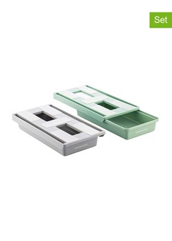 InnovaGoods Organizery (2 szt.) w kolorze zielono-szarym - 26 x 5 x 12,5 cm ze sklepu Limango Polska w kategorii Akcesoria i przechowywanie - zdjęcie 174121865