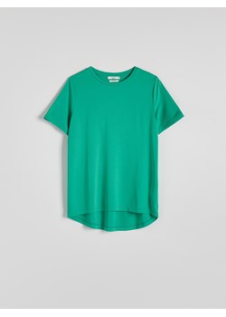 Reserved - T-shirt z modalem - zielony ze sklepu Reserved w kategorii Bluzki damskie - zdjęcie 174123498