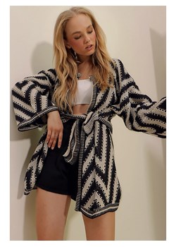 Trend Alacati Kardigan w kolorze czarno-beżowym ze sklepu Limango Polska w kategorii Swetry damskie - zdjęcie 174124848