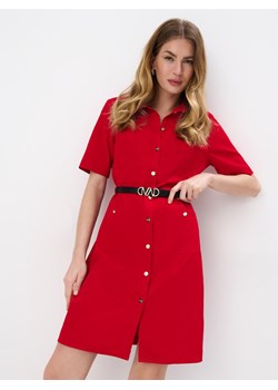 Mohito - Koszulowa czerwona sukienka mini - czerwony ze sklepu Mohito w kategorii Sukienki - zdjęcie 174125908