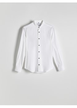 Reserved - Koszula slim ze stójką - biały ze sklepu Reserved w kategorii Koszule męskie - zdjęcie 174126198