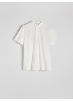 Reserved - Koszulka polo regular ze stójką - złamana biel ze sklepu Reserved w kategorii T-shirty męskie - zdjęcie 174126339