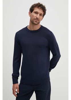 Boss Orange sweter wełniany męski kolor niebieski lekki 50501762 ze sklepu ANSWEAR.com w kategorii Swetry męskie - zdjęcie 174126939