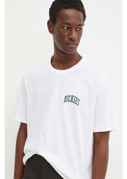 Dickies t-shirt bawełniany AITKIN CHEST TEE SS męski kolor biały z nadrukiem DK0A4Y8O ze sklepu ANSWEAR.com w kategorii T-shirty męskie - zdjęcie 174127107